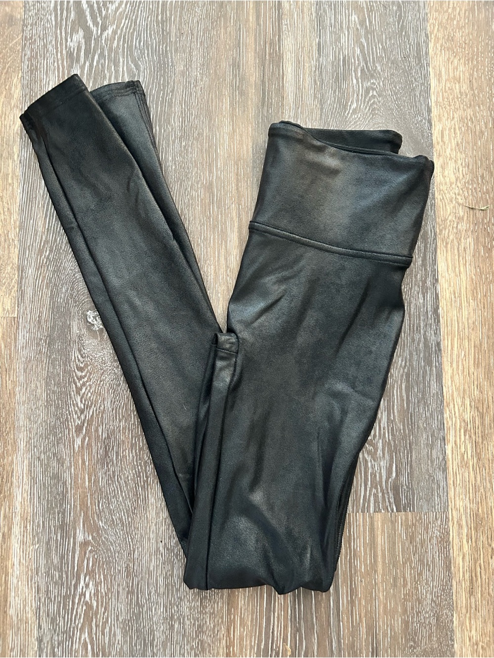 SPANX Faux Leather Leggings in Black
